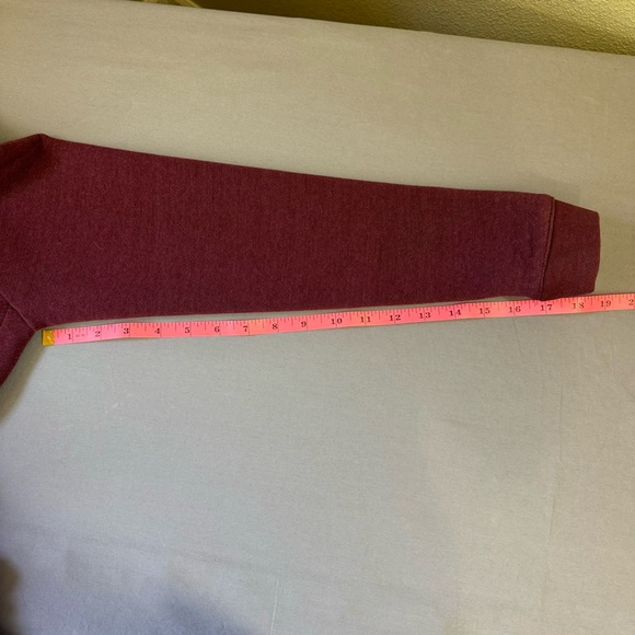 Nike top women large cotton blend long sleeve crewneck pullover sweatshirt red - Picture 8 of 9